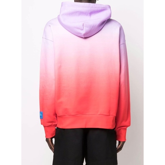 NWT VERSACE JEANS COUTURE Logo-print Gradient Hoodie - Picture 2 of 11